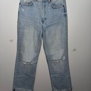 Distressed Light Blue Jeans